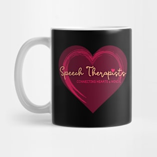 Speech Therapists – Hearts and Minds – Pink Hearts Mug